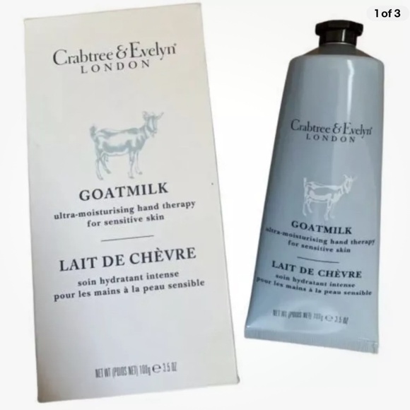 CRABTREE & EVELYN Goat Milk Hand Therapy Cream 3.5oz ea Goatmilk Moisturizer - Picture 1 of 3